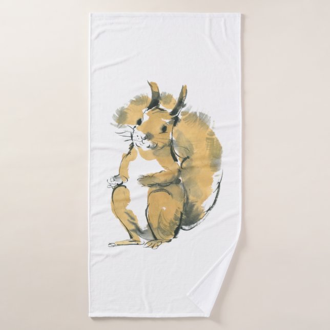 Eichhörnchen Badehandtuch (Badehandtuch)