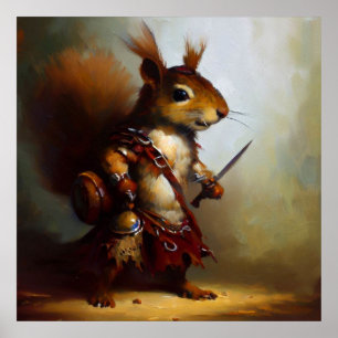 Eichhörnchen Barbarian Poster