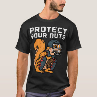 Eichhörnchen Baseball Catcher Schützt eure Nüsse J T-Shirt