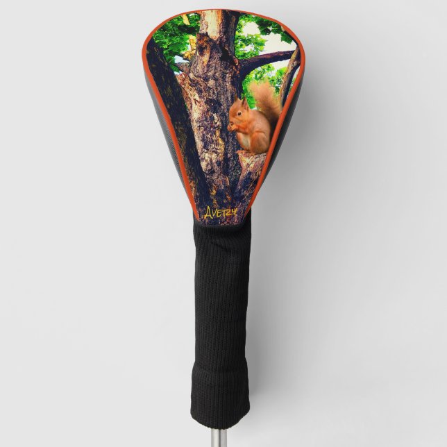 Eichhörnchen Baum Fahrer Kopfbedeckung Golf Headcover (Vorderseite)