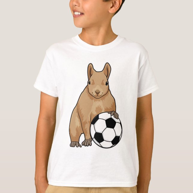 Eichhörnchen beim Fußball-Sport T-Shirt (Vorderseite)
