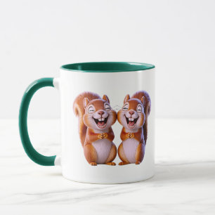 Eichhörnchen beste Freunde lachendes Cartoon Tasse