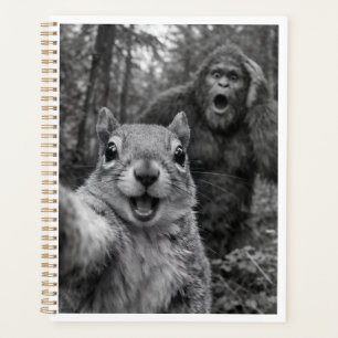 Eichhörnchen Bigfoot Überraschtes Selfie Planer