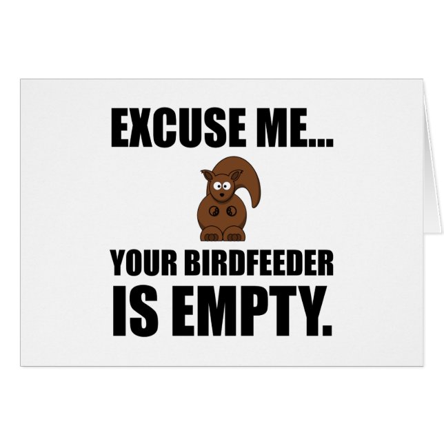 Eichhörnchen Birdfeeder leer (Vorderseite (Horizontal))