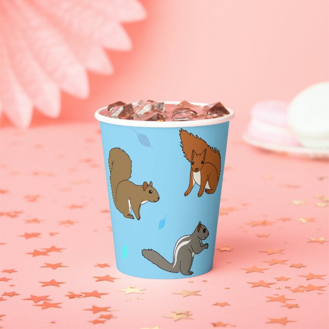 Eichhörnchen Blau Pappbecher (Insitu)
