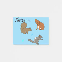 Eichhörnchen Blau Post-it Klebezettel