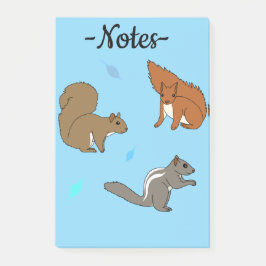 Eichhörnchen Blau Post-it Klebezettel