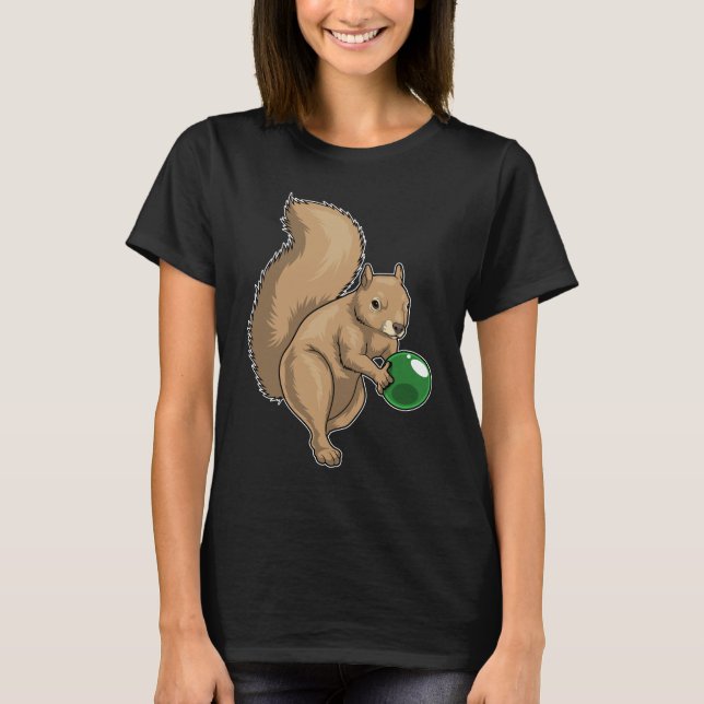 Eichhörnchen Bowling Bowlingball T-Shirt (Vorderseite)