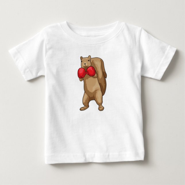 Eichhörnchen Boxer Boxhandschuhe Baby T-shirt (Vorderseite)