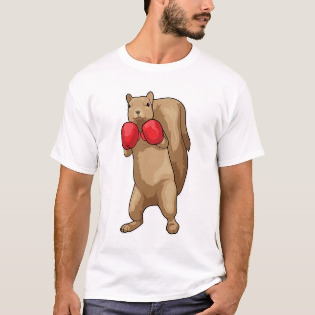 Eichhörnchen Boxer Boxhandschuhe T-Shirt (Vorderseite)