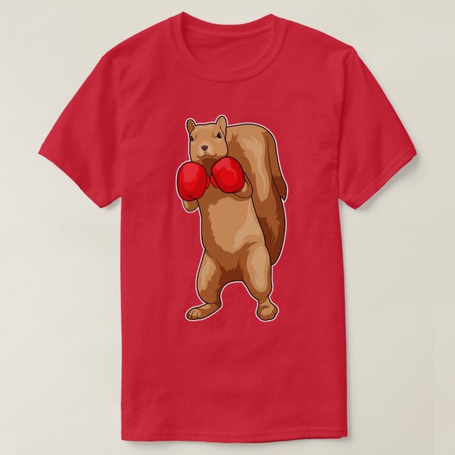 Eichhörnchen Boxer Boxhandschuhe T-Shirt (Design vorne)