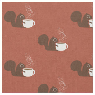 Eichhörnchen Coffee Lover   Fun Animal Lover's Stoff