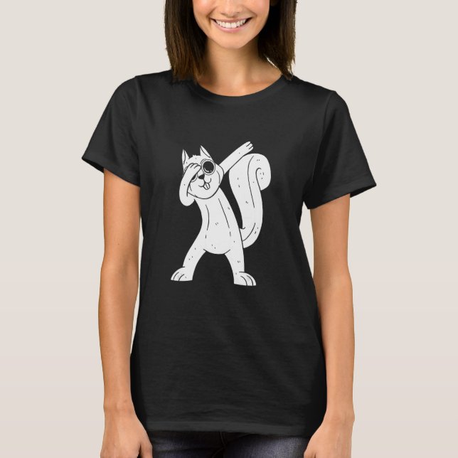 Eichhörnchen Dabbing Eichhörnchen Dab Dance Squash T-Shirt (Vorderseite)