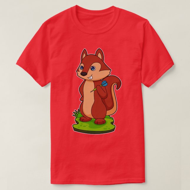 Eichhörnchen Darts Dart T-Shirt (Design vorne)
