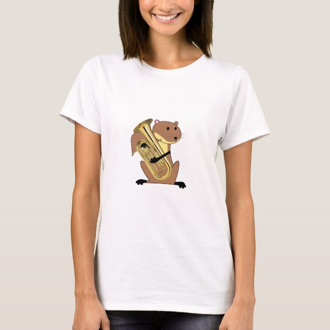Eichhörnchen, das den Euphonium spielt T-Shirt (Vorderseite)