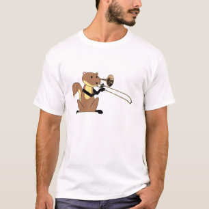 Eichhörnchen, das den Trombone spielt T-Shirt