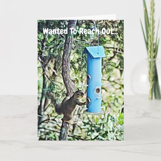 Eichhörnchen, das die Gedanken an deine Karte erre (Vorderseite)