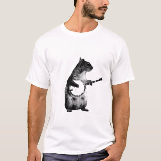 Eichhörnchen, das ein Banjo spielt T-Shirt