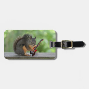 Eichhörnchen, das eine E-Gitarre spielt Gepäckanhänger