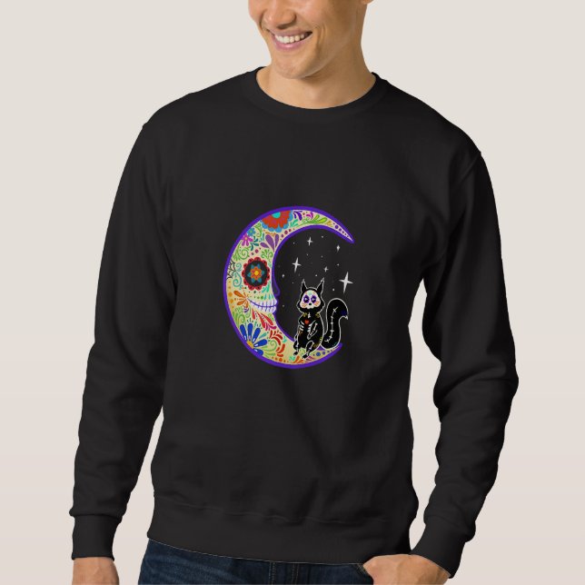 Eichhörnchen Dia De Los Muertos Skelett   Sweatshirt (Vorderseite)