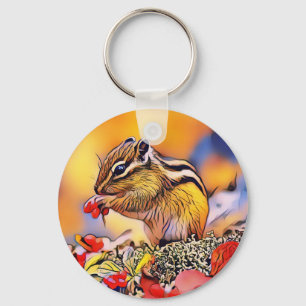 Eichhörnchen Digital Art Painting Schlüsselanhänge Schlüsselanhänger