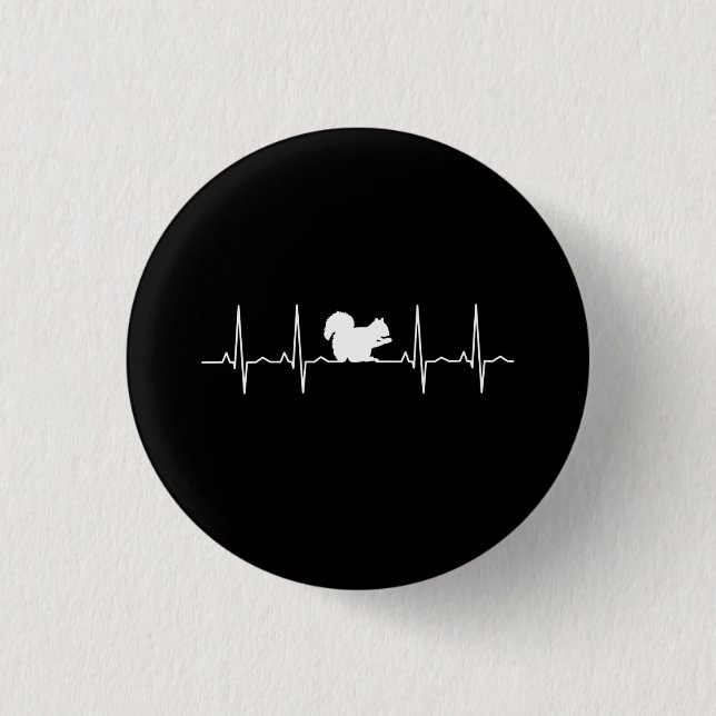 Eichhörnchen - Eichhörnchen Herzschlag Eichhörnche Button (Vorderseite)