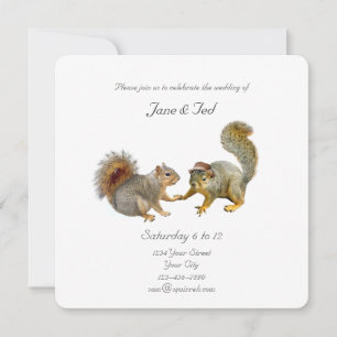 Eichhörnchen Einladung zur Hochzeit