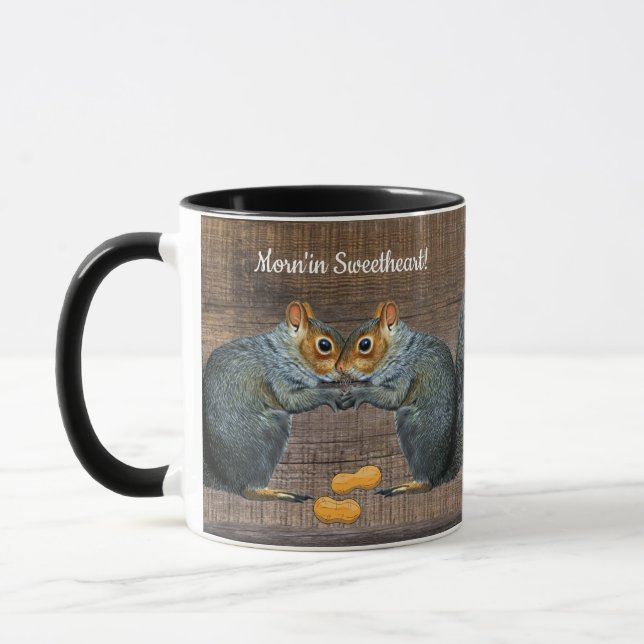 Eichhörnchen Erdnüsse Tasse (Links)