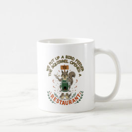 Eichhörnchen eröffneten ein Restaurant Lustiger Be Kaffeetasse