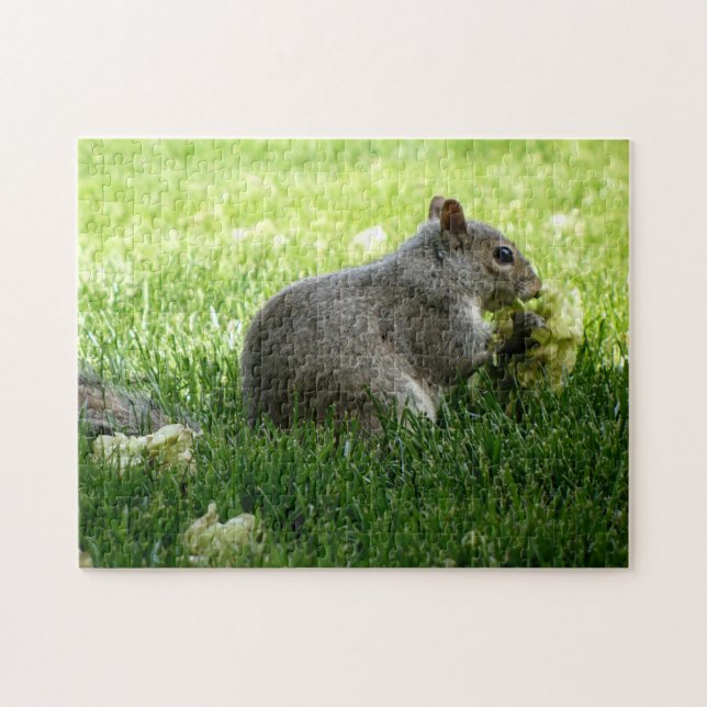 Eichhörnchen essen Blume Puzzle (Horizontal)