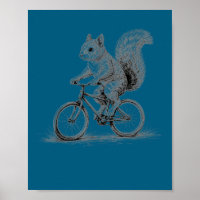 Eichhörnchen fährt Fahrrad lustig Fahrrad fahren T