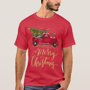 Eichhörnchen fährt Weihnachtsbaum LKW Eichhörnchen T-Shirt