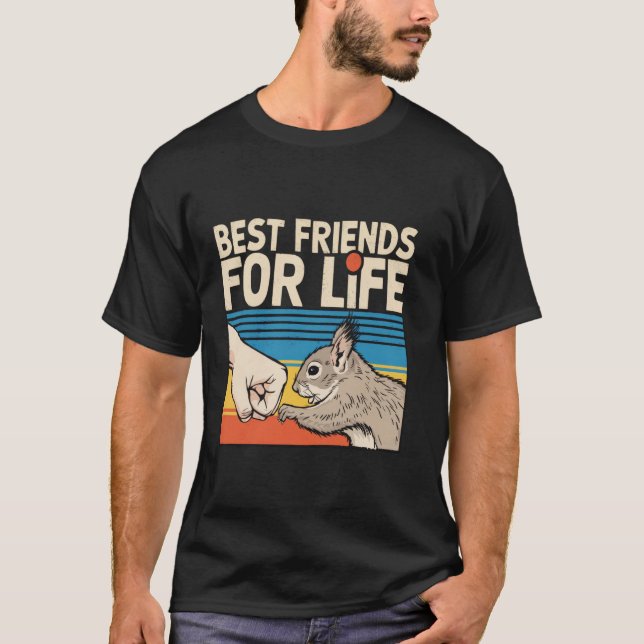 Eichhörnchen Faustschlag Bester Freund Fürs Leben  T-Shirt (Vorderseite)