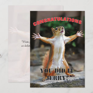 🎓Eichhörnchen-Feier Benutzerdefinierte Gratulatio Einladung
