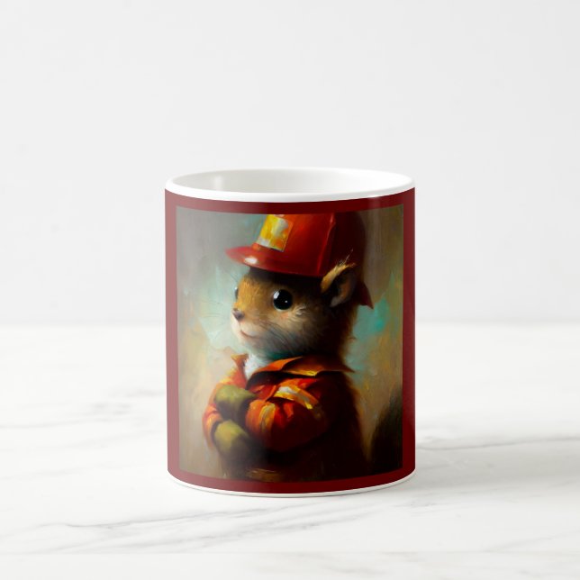Eichhörnchen-Feuerwehrmann Kaffeetasse (Mittel)