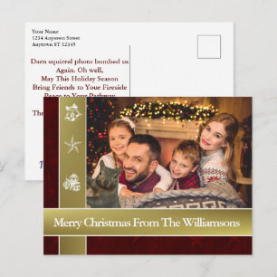 Eichhörnchen Foto Bombs Familie Foto Weihnachten Postkarte