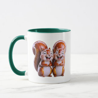 Eichhörnchen Freunde Lachende Süße Cartoon Tasse