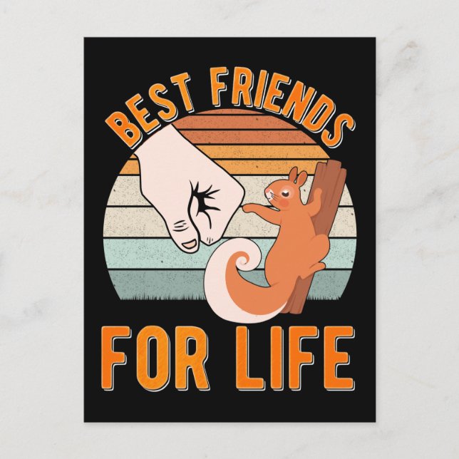 Eichhörnchen Friend Forest Animal Lover Postkarte (Vorderseite)