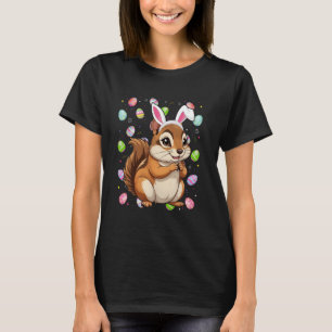 Eichhörnchen Frohe Ostern Eierjagd Bunny Ohr Eichh T-Shirt