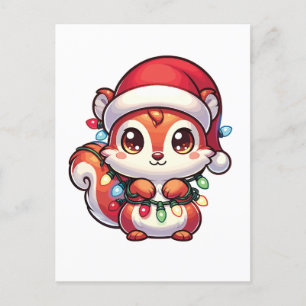Eichhörnchen Frohe Weihnachts Winter Tiere Eichhör Feiertagspostkarte