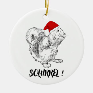 Eichhörnchen - Funny Christmas Design T - Shirt Keramik Ornament
