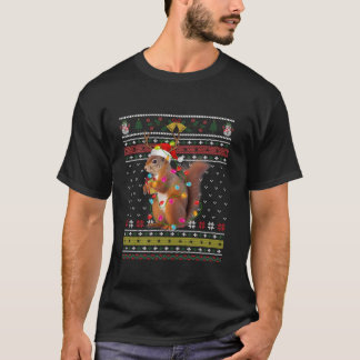 Eichhörnchen Funny Ugi Weihnachten Weihnachtsmannm T-Shirt