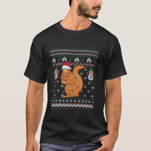 Eichhörnchen Funny Ugly Xmas Snowflakes/Mund T-Shirt