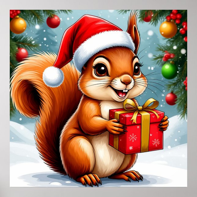 Eichhörnchen für Cartoon Poster (Vorne)