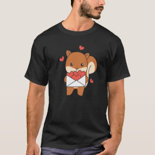 Eichhörnchen für Valentinstag Niedliche Tiere mit T-Shirt
