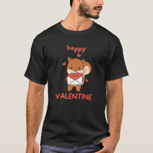 Eichhörnchen für Valentinstag Niedliche Tiere mit  T-Shirt
