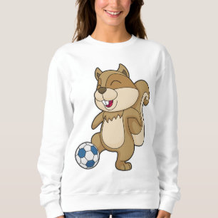 Eichhörnchen Fußballspieler Fußball Sweatshirt