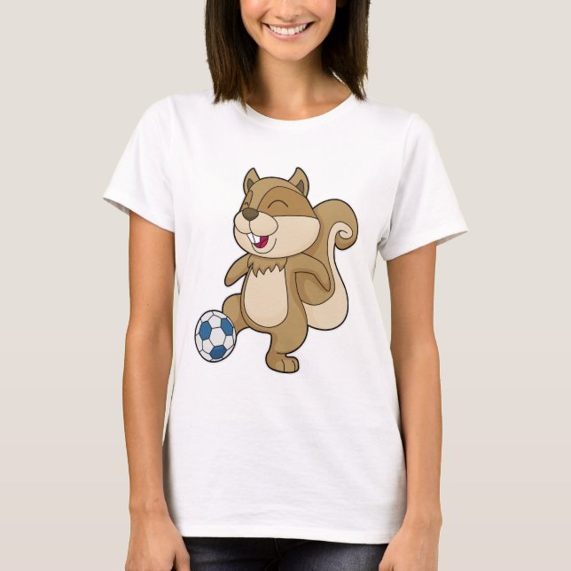 Eichhörnchen Fußballspieler Fußball T-Shirt (Vorderseite)