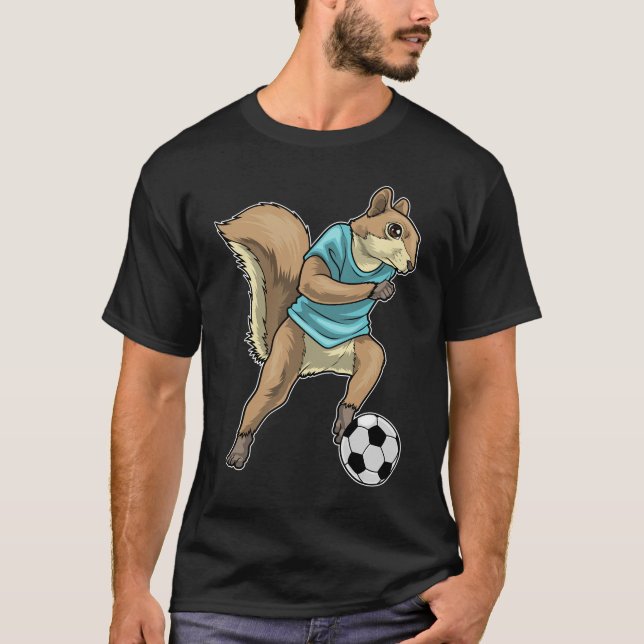 Eichhörnchen Fußballspieler Fußball T-Shirt (Vorderseite)
