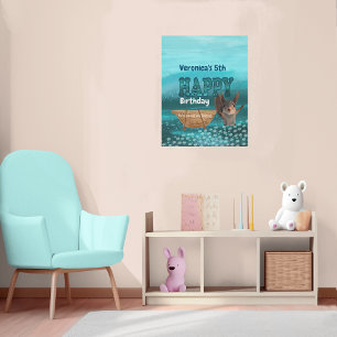 Eichhörnchen Geburtstag Begrüßungszeichen Poster